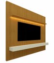 Ver imagem 2 de Home Suspenso 2.3 Ripado com LED Nobre Naturale - Gelius Móveis