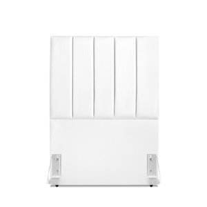 Cabeceira Estofada Solteiro Carla 90 Cm Corino Branco