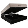 Cama Box Baú Casal Sintético Bipartido + Colchão Ortobom Airtech Molas Ensacadas 65x138x188 Preto - 5