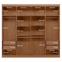 Ver imagem 4 de Guarda Roupa Casal 8 Portas 4 Gavetas Master New com Espelho Jatobá Areia Acetinado - Santos Andirá