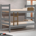 Ver imagem 2 de Beliche Solteiro Mdf com Escada Prisma - J&a Móveis:cinza