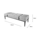 Ver imagem 2 de Recamier Banco Puff Roma Suede Bege Escuro 03