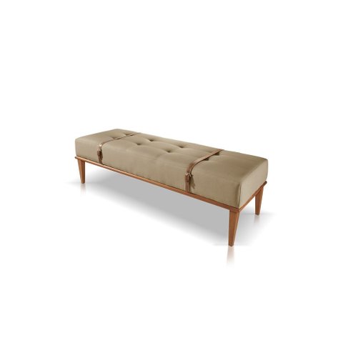 Recamier Banco Puff Roma Suede Bege Escuro 03