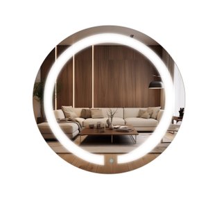 Espelho Redondo 40cm com 2 Leds Touch Reduna