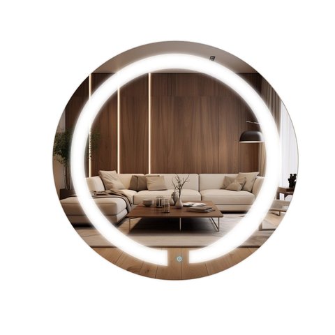 Espelho Redondo 40cm com 2 Leds Touch Reduna