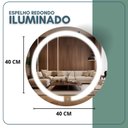 Ver imagem 2 de Espelho Redondo 40cm com 2 Leds Touch Reduna