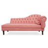 Recamier Divã Cancun 160cm com Capitonê - Esquerda Suede - Ecotec Decor:Rosa - 1