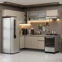 Ver imagem 1 de Armário de Cozinha Completa de Canto Suspensa 405 cm Crema Nice Madesa 03