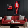 Quadro 3D Decorativo 50X50 Capacete Fórmula 1 Ferrari Schumacher - Race K Race-K - 2