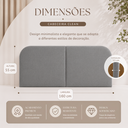 Ver imagem 2 de Cabeceira Clean 1.60m para Cama Queen Design Orgânico Dobrável Estofado Linho Cinza - Lh Móveis