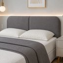 Ver imagem 1 de Cabeceira Clean 1.60m para Cama Queen Design Orgânico Dobrável Estofado Linho Cinza - Lh Móveis