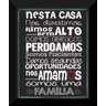 Quadro Decorativo Frases Família E Lar 25X30Cm Com Vidro Sa2 - 1