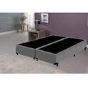 Ver imagem 3 de Cama Box Queen Blindado Bipartido em Madeira Suede Cinza Homequeen