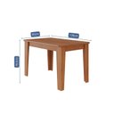 Ver imagem 2 de Mesa para Sala de Jantar Estela 1,30 s/Vidro Marrom/Cinamomo