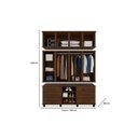 Ver imagem 2 de Roupeiro / Guarda Roupas Pris Triplex 1.90m 4 Portas e 6 Gavetas com Corrediças Telescópicas Cor Nat