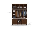 Ver imagem 2 de Roupeiro / Guarda Roupas Pris Triplex 1.90m 4 Portas e 6 Gavetas com Corrediças Telescópicas Cor Nat