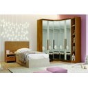 Ver imagem 1 de Modulado Closet Completo Espelhado 5 Portas 6 Gavetas - Linea-cumaru - Móveis Novo Horizonte
