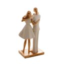 Ver imagem 2 de Figura Decorativa Resina Familia Branco 9x6x20cm