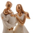 Ver imagem 3 de Figura Decorativa Resina Familia Branco 9x6x20cm