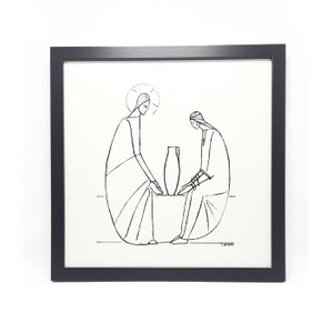 Quadro a Samaritana - Cláudio Pastro 36cmx36cm Alfanio Azulejaria