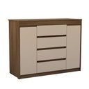 Ver imagem 1 de Cômoda 2 Portas 4 Gavetas com Sapateira 123cm Uni Luciane Móveis
