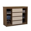 Ver imagem 2 de Cômoda 2 Portas 4 Gavetas com Sapateira 123cm Uni Luciane Móveis