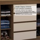 Ver imagem 6 de Cômoda 2 Portas 4 Gavetas com Sapateira 123cm Uni Luciane Móveis