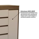 Ver imagem 4 de Cômoda 2 Portas 4 Gavetas com Sapateira 123cm Uni Luciane Móveis