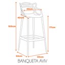 Ver imagem 4 de Jogo com 4 Banquetas Alta Aviv em Polipropileno Fratini