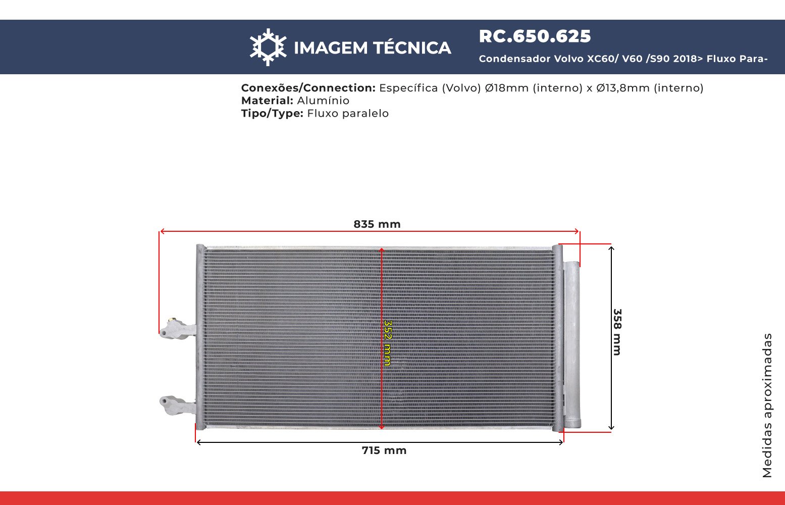 Condensador Xc60 V60 S90 2018 em Diante - 7