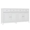 Ver imagem 1 de Balcao Buffet 4 Portas 4 Gavetas 154 Cm R626 Branco Dtall