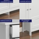 Ver imagem 3 de Balcao Buffet 4 Portas 4 Gavetas 154 Cm R626 Branco Dtall