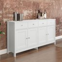 Ver mais imagens de Balcao Buffet 4 Portas 4 Gavetas 154 Cm R626 Branco Dtall