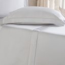 Ver imagem 1 de Jogo de Cama Queen 4 Pçs Ricamo 300 Fios 100% Algodão 160x200x40cm Cinza Fog