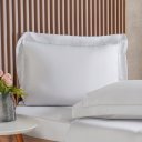 Ver imagem 2 de Jogo de Cama Queen 4 Pçs Ricamo 300 Fios 100% Algodão 160x200x40cm Cinza Fog