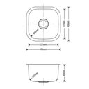 Ver imagem 4 de Cuba de Embutir Inox 1mm Escovado C115 40,6,5x40,6x20,3 cm