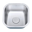 Ver imagem 2 de Cuba de Embutir Inox 1mm Escovado C115 40,6,5x40,6x20,3 cm