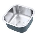 Ver imagem 1 de Cuba de Embutir Inox 1mm Escovado C115 40,6,5x40,6x20,3 cm