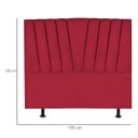 Ver imagem 3 de Cabeceira King Cama Box Estofada 195 Cm Emma Suede:vermelho