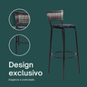 Kit 4 Banquetas Alta para Cozinha Junco Degradê Bancada Bistrô Balcão Ilhas Área Gourmet Piscina - 4