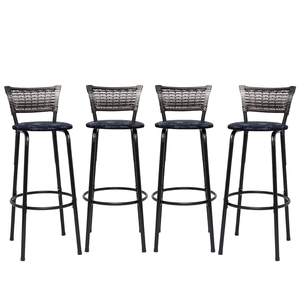 Kit 4 Banquetas Alta para Cozinha Junco Degradê Bancada Bistrô Balcão Ilhas Área Gourmet Piscina