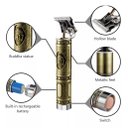 Ver imagem 2 de Máquina de Acabamento Pezinho/barba Metalizado sem Fio Recarregável Buda 2 Baterias Kemei Km-1974a