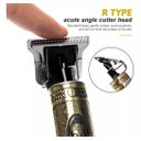 Ver imagem 4 de Máquina de Acabamento Pezinho/barba Metalizado sem Fio Recarregável Buda 2 Baterias Kemei Km-1974a