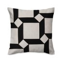 Ver imagem 1 de Capa de Almofada Vivain Bordada em Linho com Veludo Preto