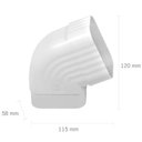 Ver imagem 1 de Joelho Lateral Do Condutor da Calha Branco 58x115mm - CAL/JOL*BR - ASTRA JOELHO LATERAL DO CONDUTOR 