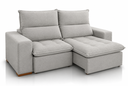 Ver imagem 1 de Sofá Retrátil e Reclinável Portofino com Molas Ensacadas | Conforto Premium:Boucle Cinza/1,90