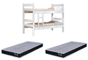 Ver imagem 1 de Kit Beliche de Solteiro Branca com Escada Madeira Reforçada 100% Mdf + 2 Colchão de Espuma D28 Solte