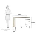 Ver imagem 3 de Balcão de Pia sem Tampo para Cozinha 120cm 2 Portas e 4 Gavetas Luci Luciane Móveis