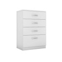 Ver imagem 5 de Conjunto de Guarda Roupa e Cômoda Ayla 6 Portas MDP 241cm Branco Demóbile