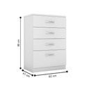 Ver imagem 6 de Conjunto de Guarda Roupa e Cômoda Ayla 6 Portas MDP 241cm Branco Demóbile